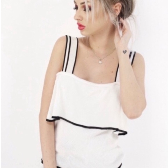 Zara Tops - ZARA Knit Ruffle Tank